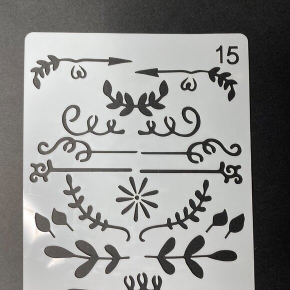 Reusable Art Planner Stencil Boarders Edges Mixed Media Supplies mq - Picture 2 of 3